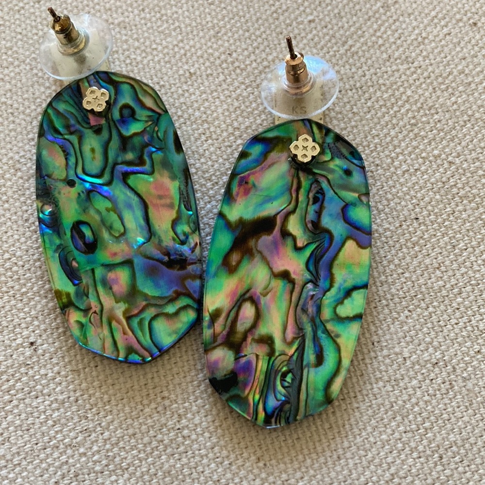 Rare Kendra Scott Abalone Earrings - Picture 4 of 6